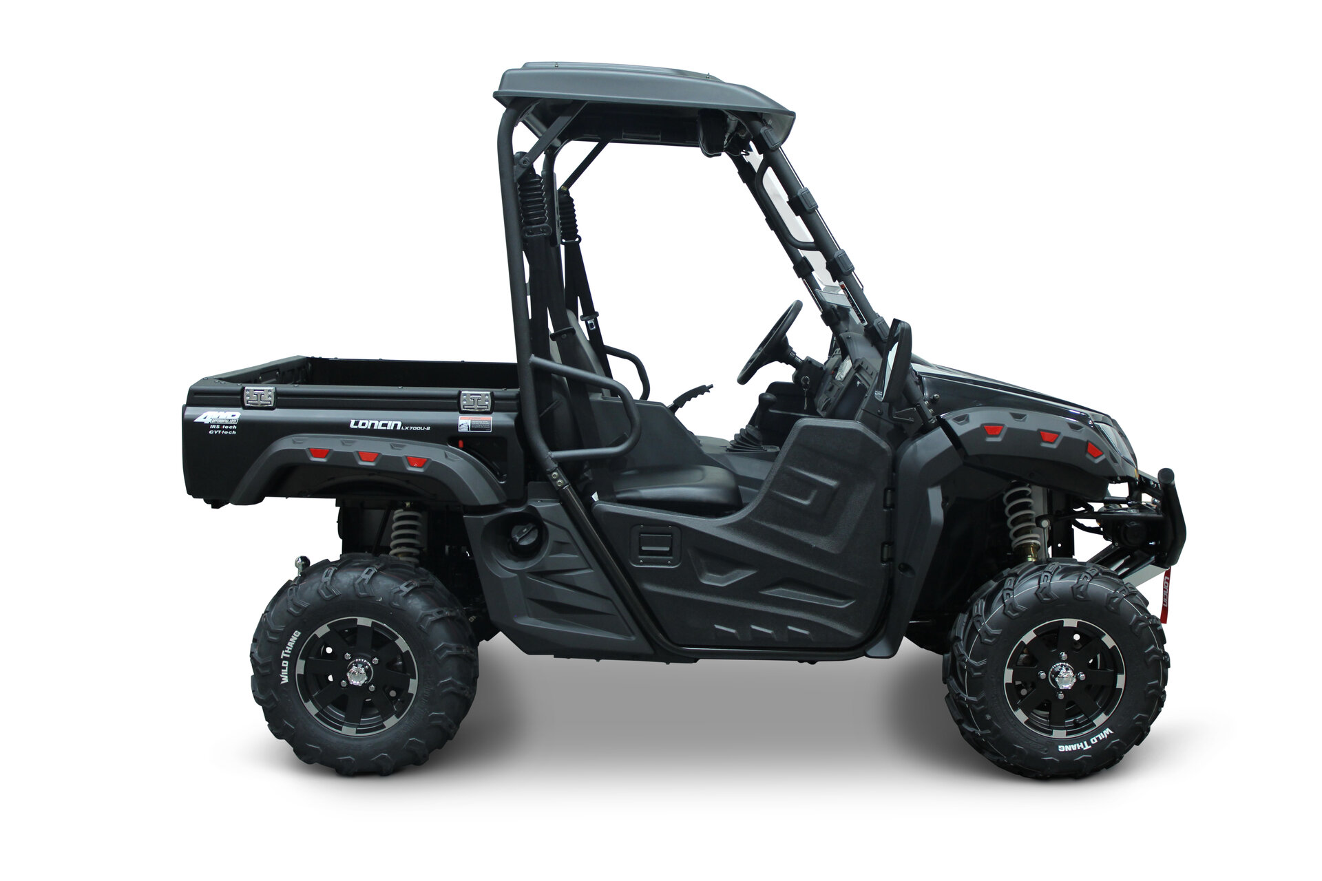 Loncin LX700U-2 UTV in Schwarz von der rechten Seite im Studio