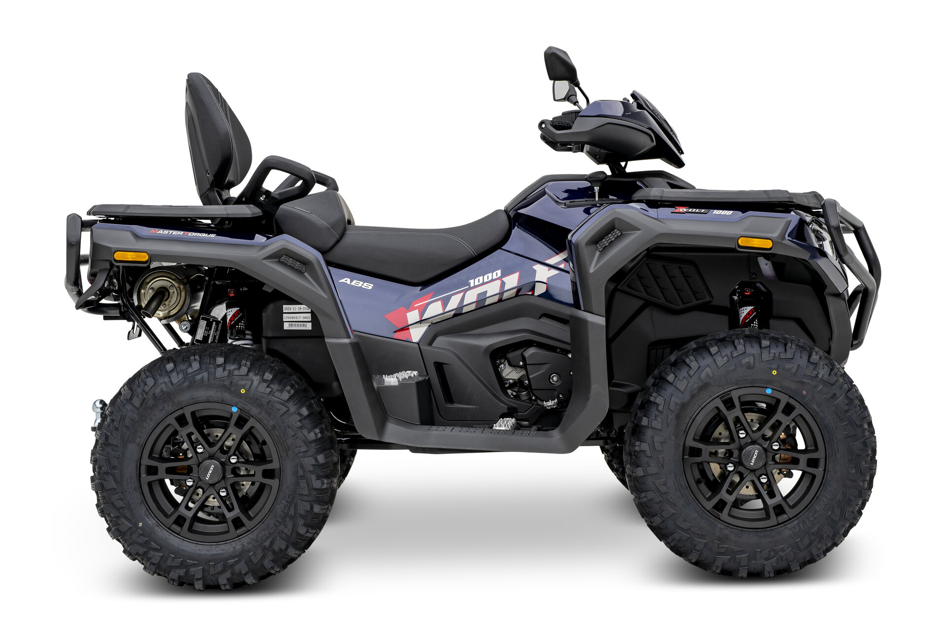 Loncin XWolf 1000 ATV in Blau von der rechten Seite im Studio