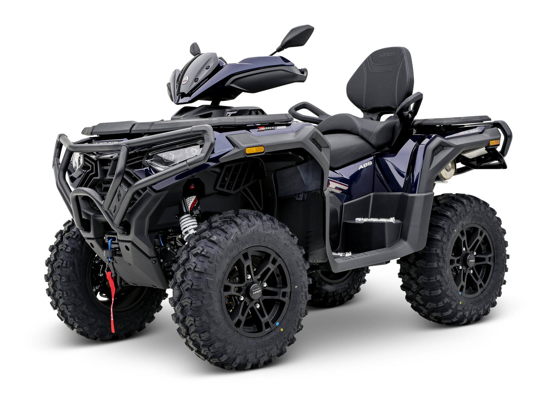 Loncin XWolf 1000 ATV in Blau schräg von vorne links im Studio