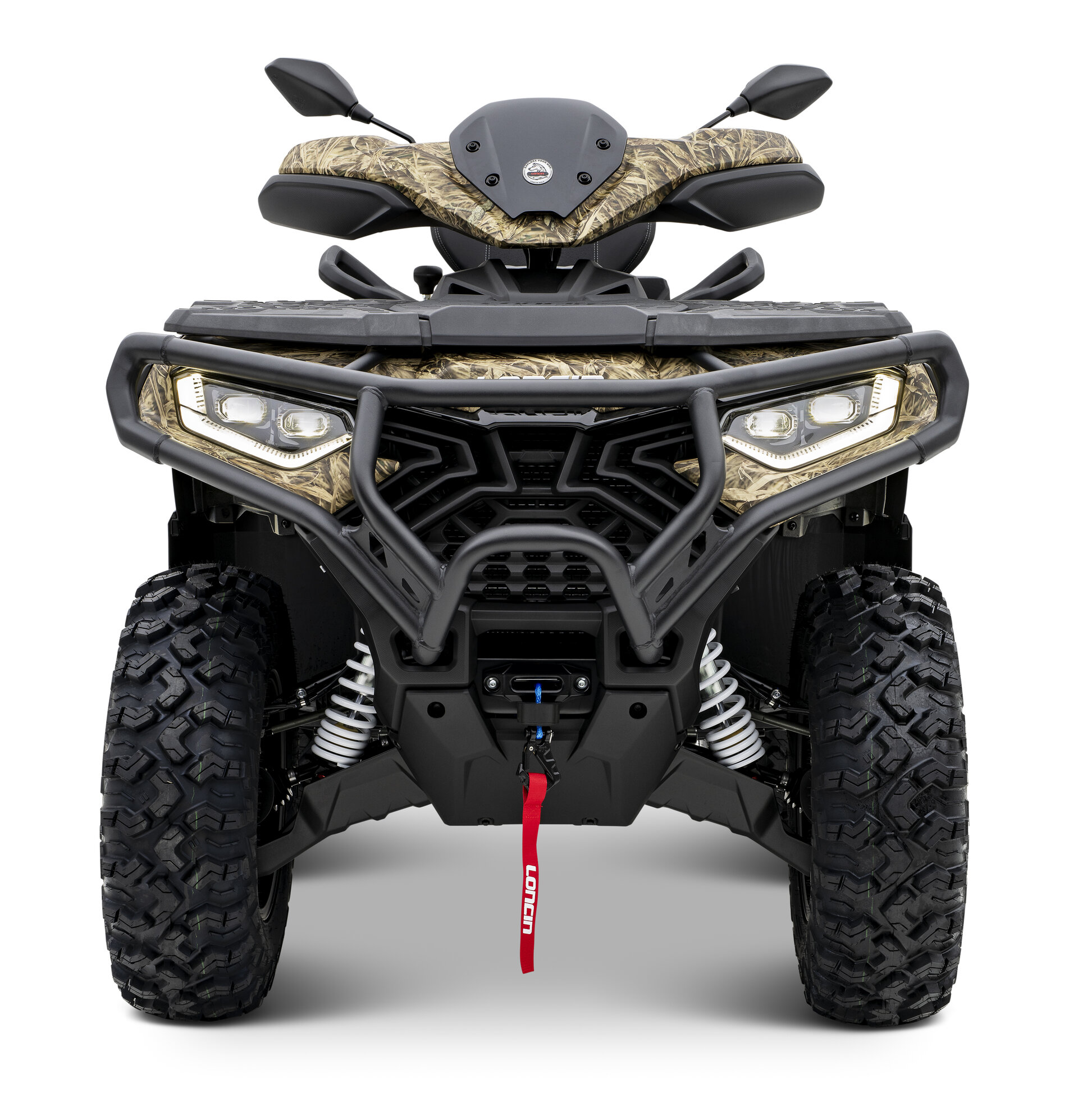 Loncin XWolf 1000 ATV in Camouflage von vorne im Studio