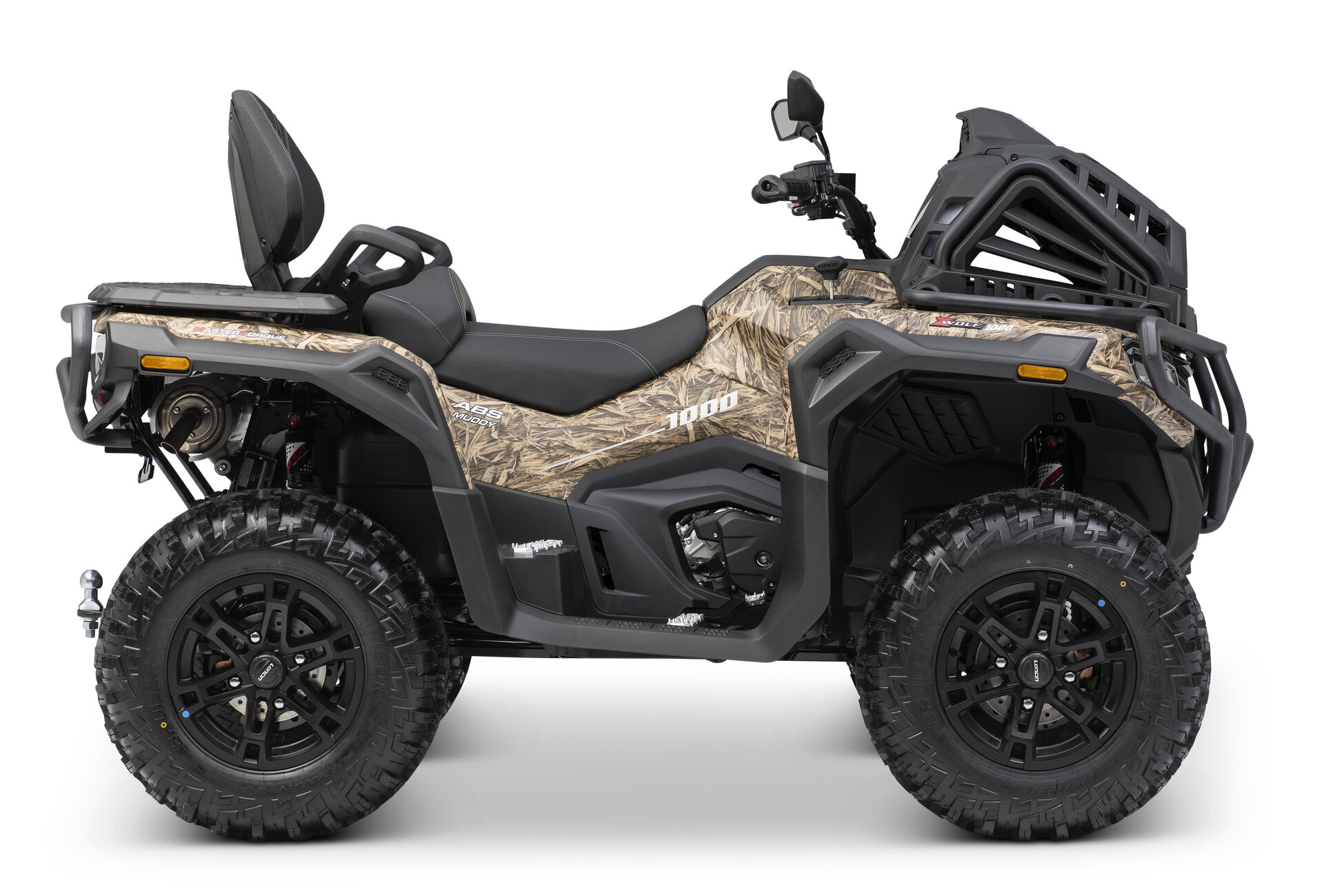 Loncin XWolf 1000 Muddy ATV in Camouflage von der rechten Seite im Studio
