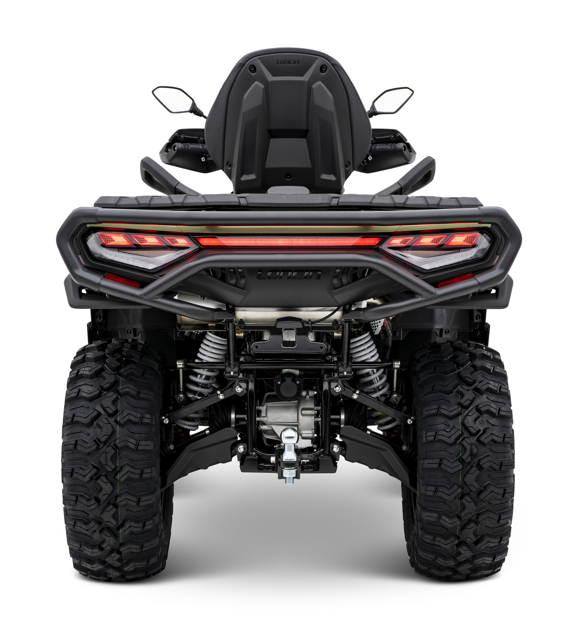 Loncin XWolf 1000 ATV in Sand von hinten im Studio