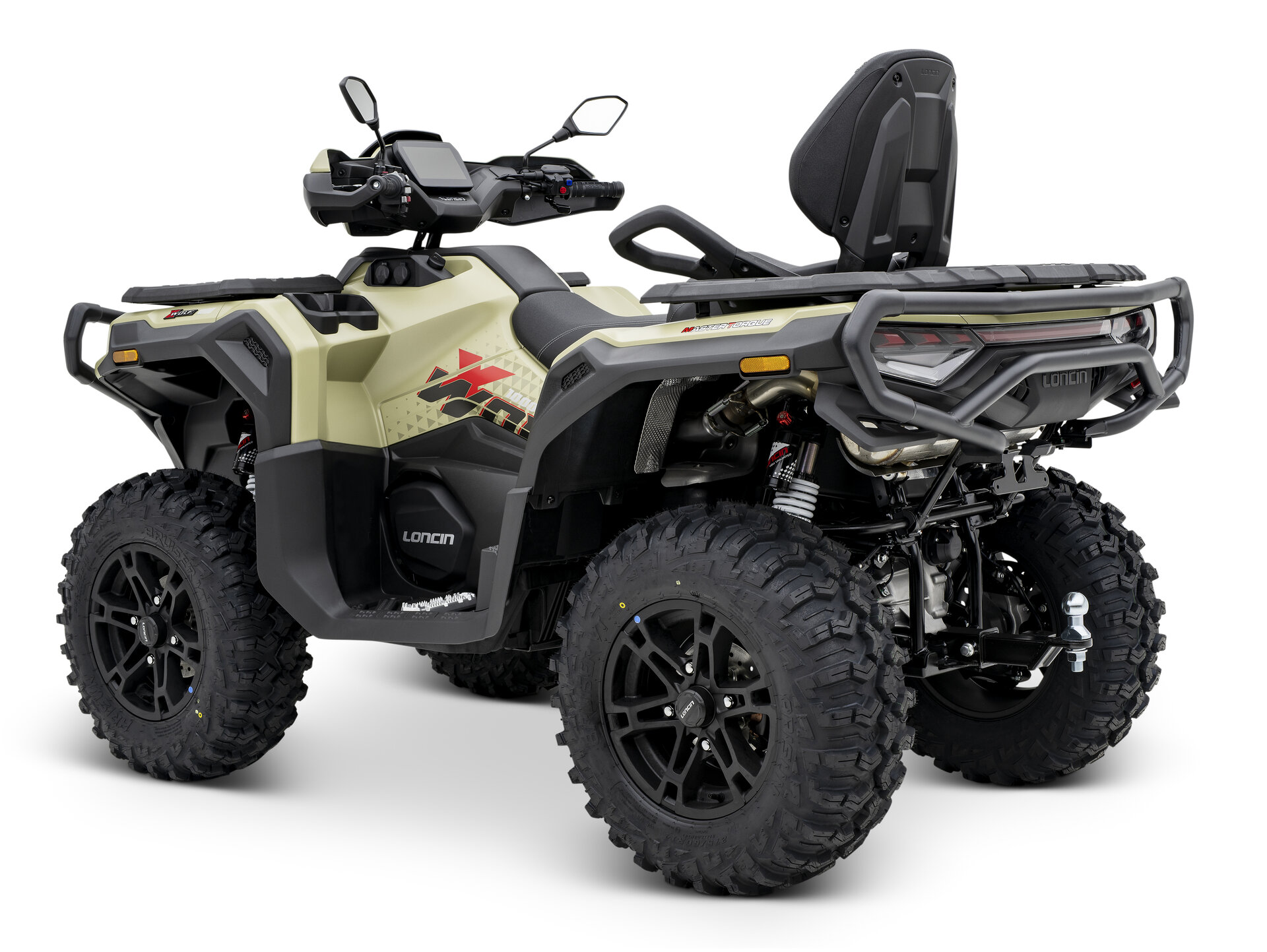 Loncin XWolf 1000 ATV in Sand schräg von hinten links im Studio