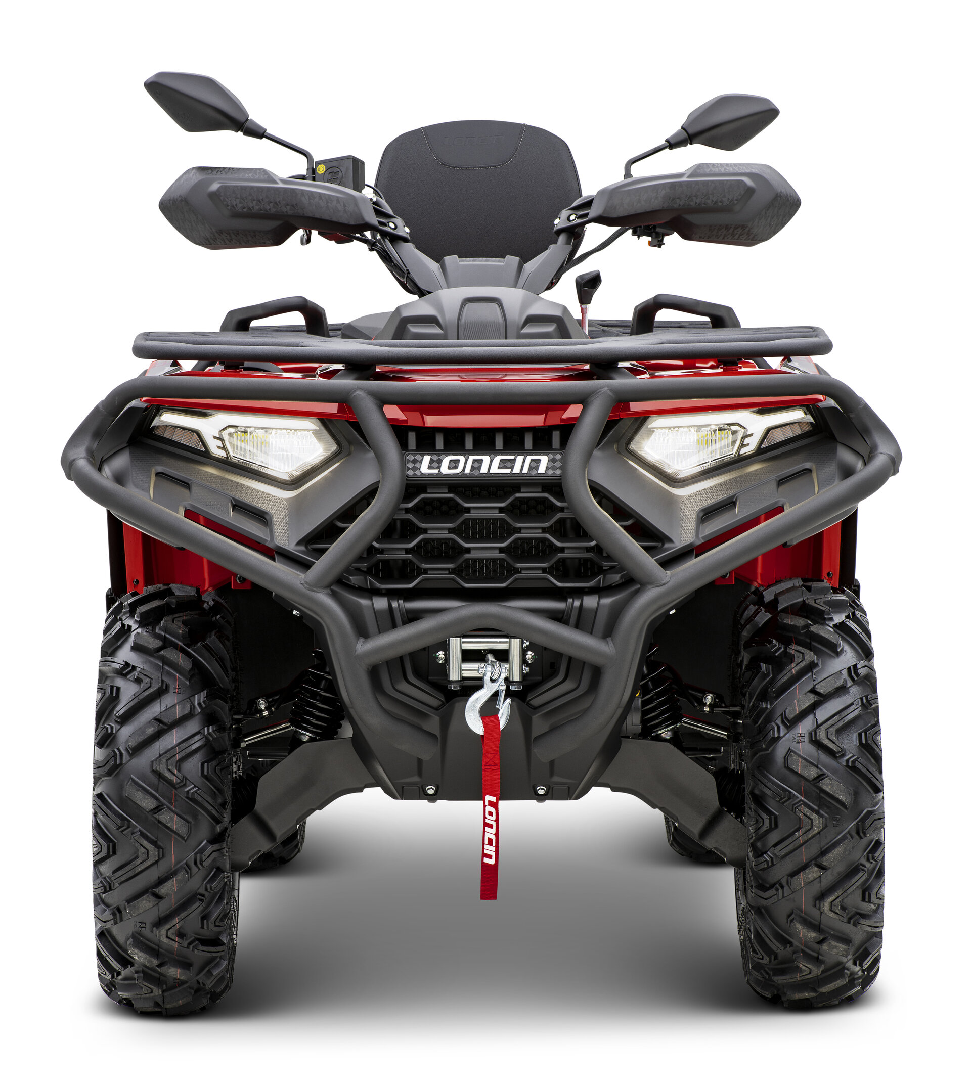 Loncin XWolf 550 ABS EPS ATV in Rot von vorne im Studio