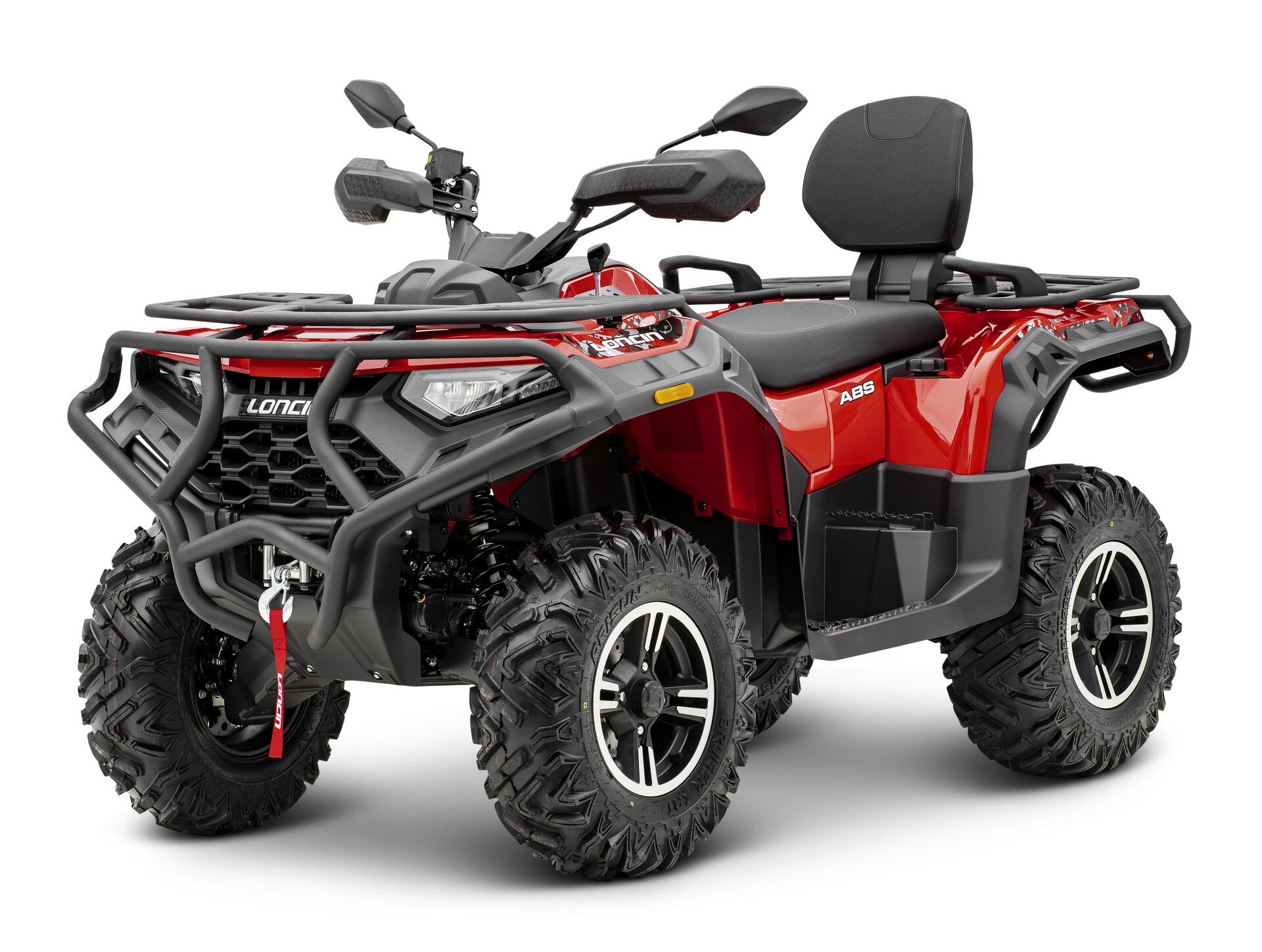 Loncin XWolf 550 ABS EPS ATV in Rot schräg von vorne links im Studio