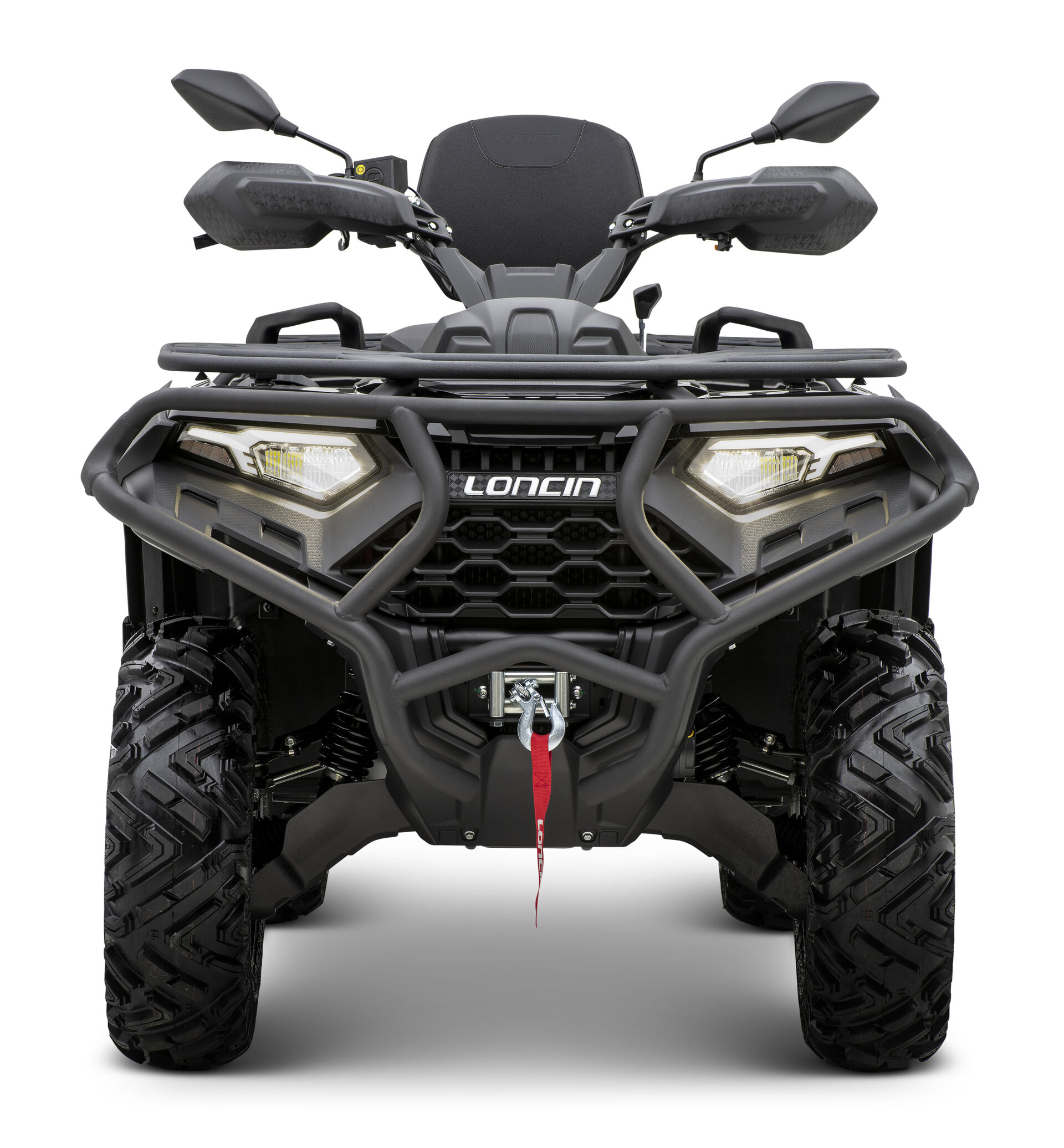 Loncin XWolf 550 ABS EPS ATV in Schwarz von vorne im Studio