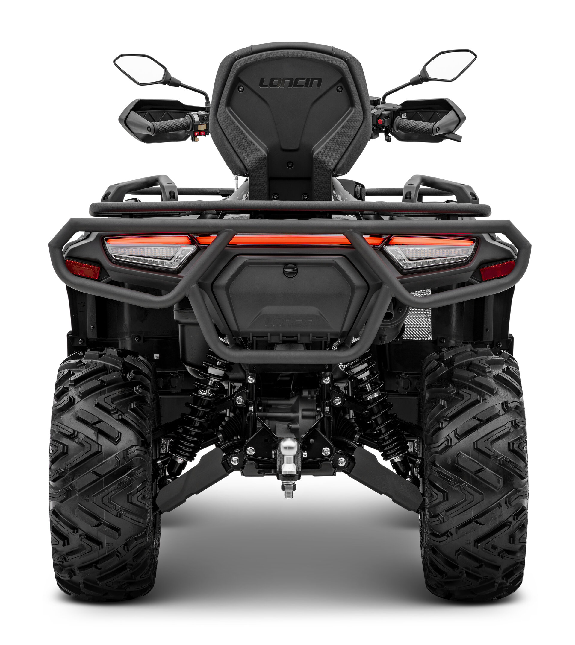 Loncin XWolf 550 ABS EPS ATV in Schwarz von hinten im Studio
