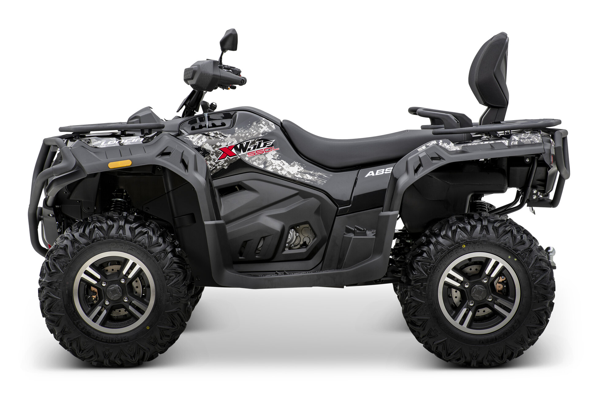 Loncin XWolf 550 ABS EPS ATV in Schwarz von der linken Seite im Studio