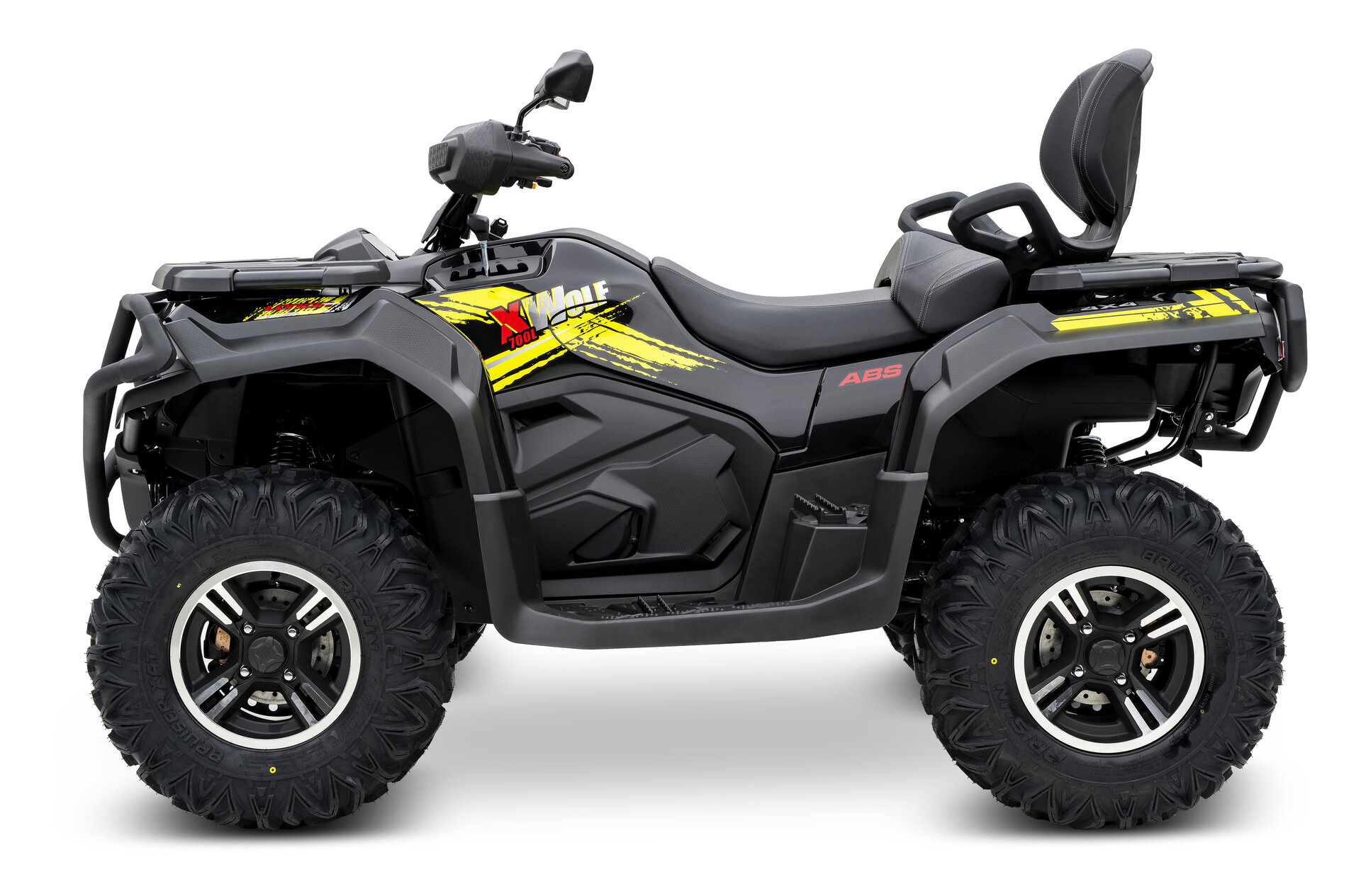 Loncin XWolf 700 ABS EPS ATV in Schwarz von der linken Seite im Studio