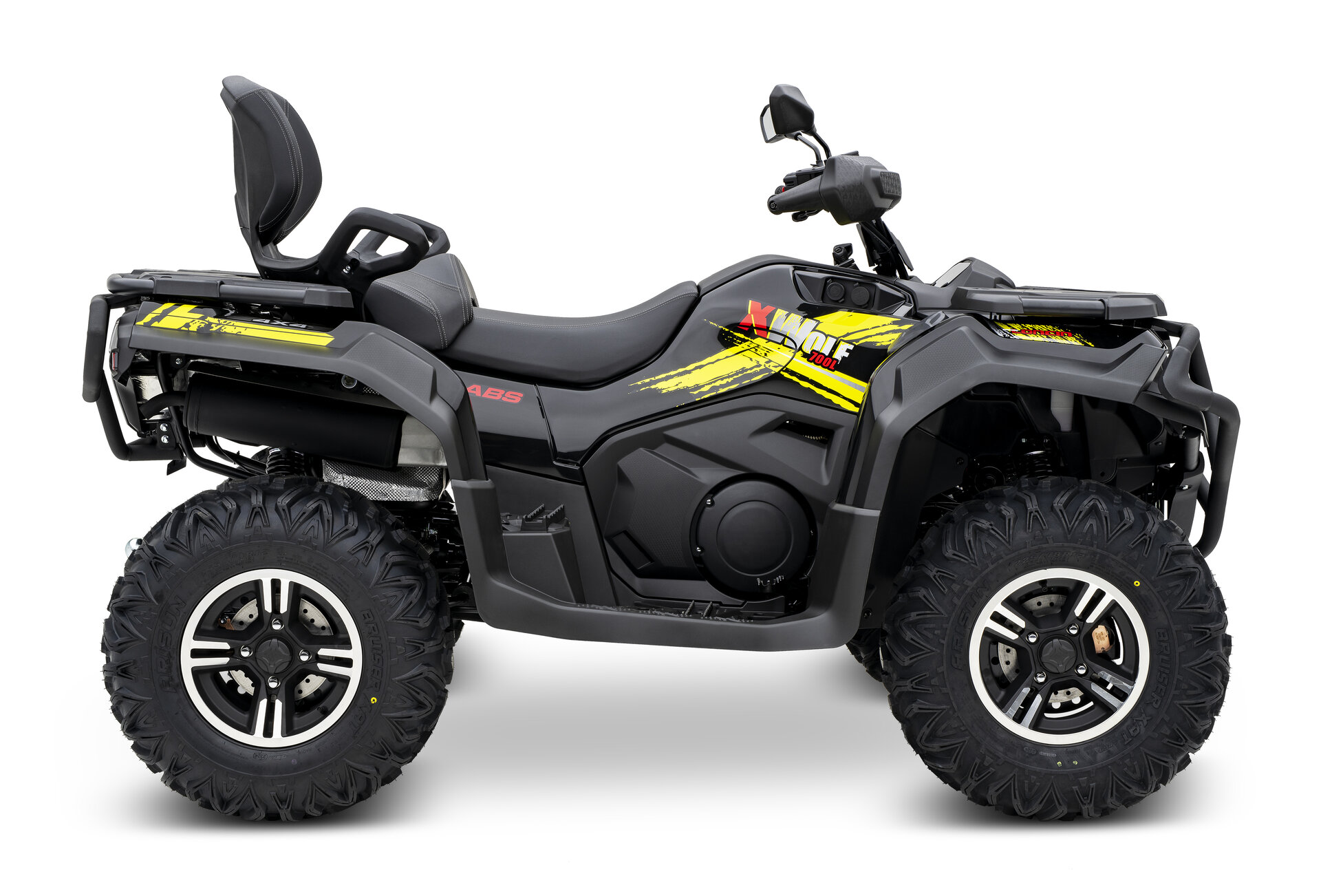Loncin XWolf 700 ABS EPS ATV in Schwarz von der rechten Seite im Studio
