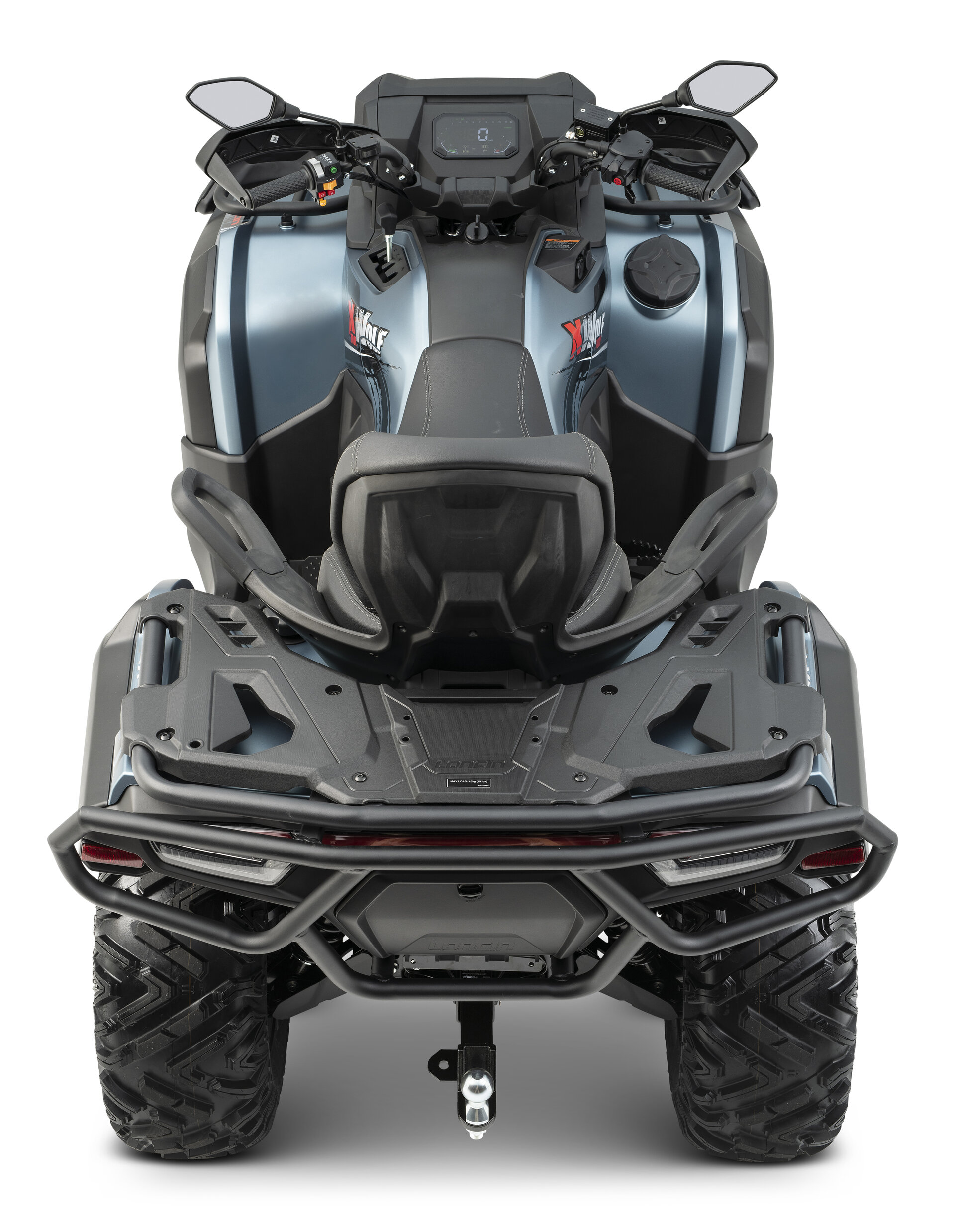 Loncin XWolf 700 Muddy ATV in Blau von hinten oben im Studio