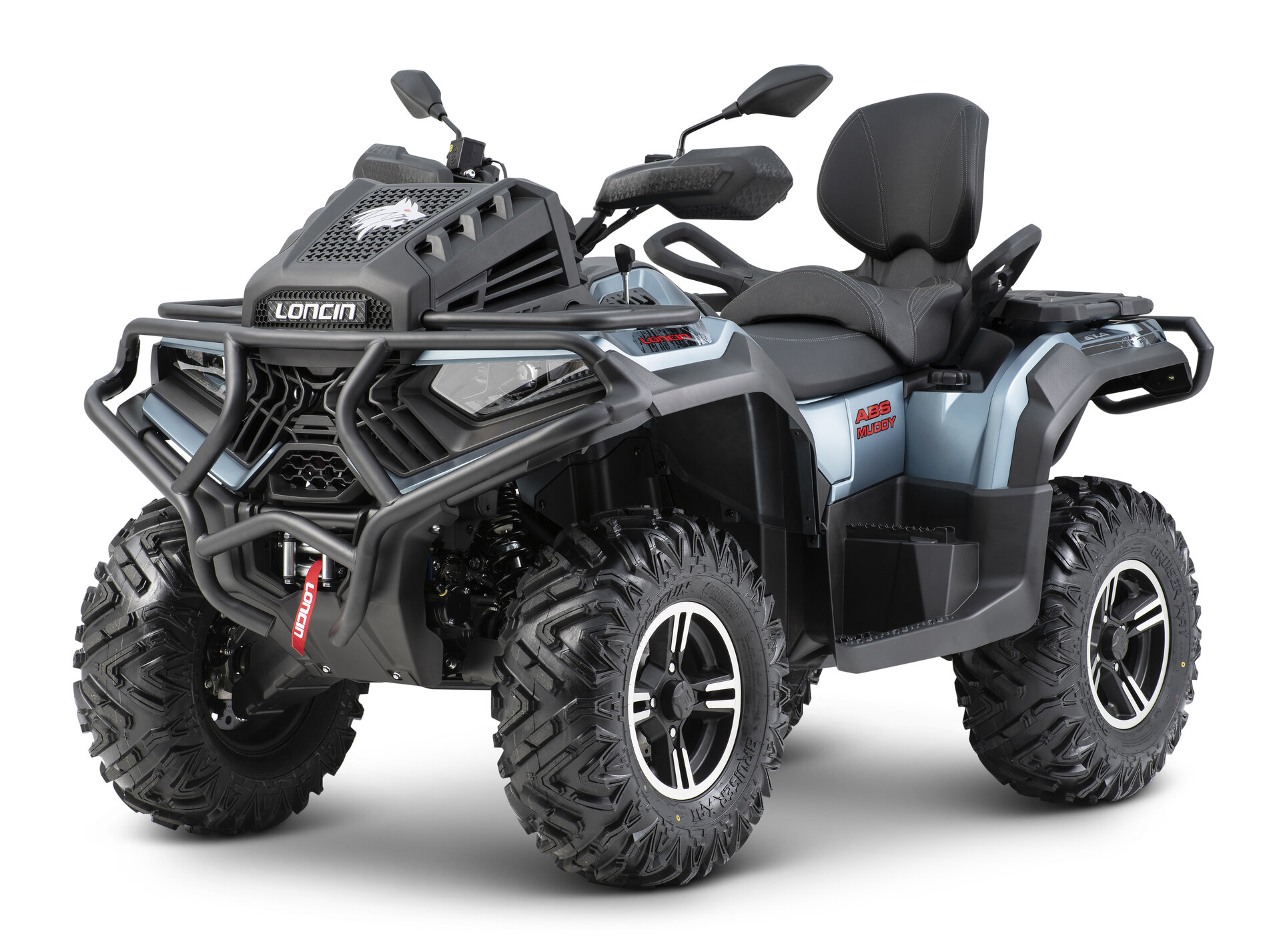 Loncin XWolf 700 Muddy ATV in Blau schräg von vorne links im Studio