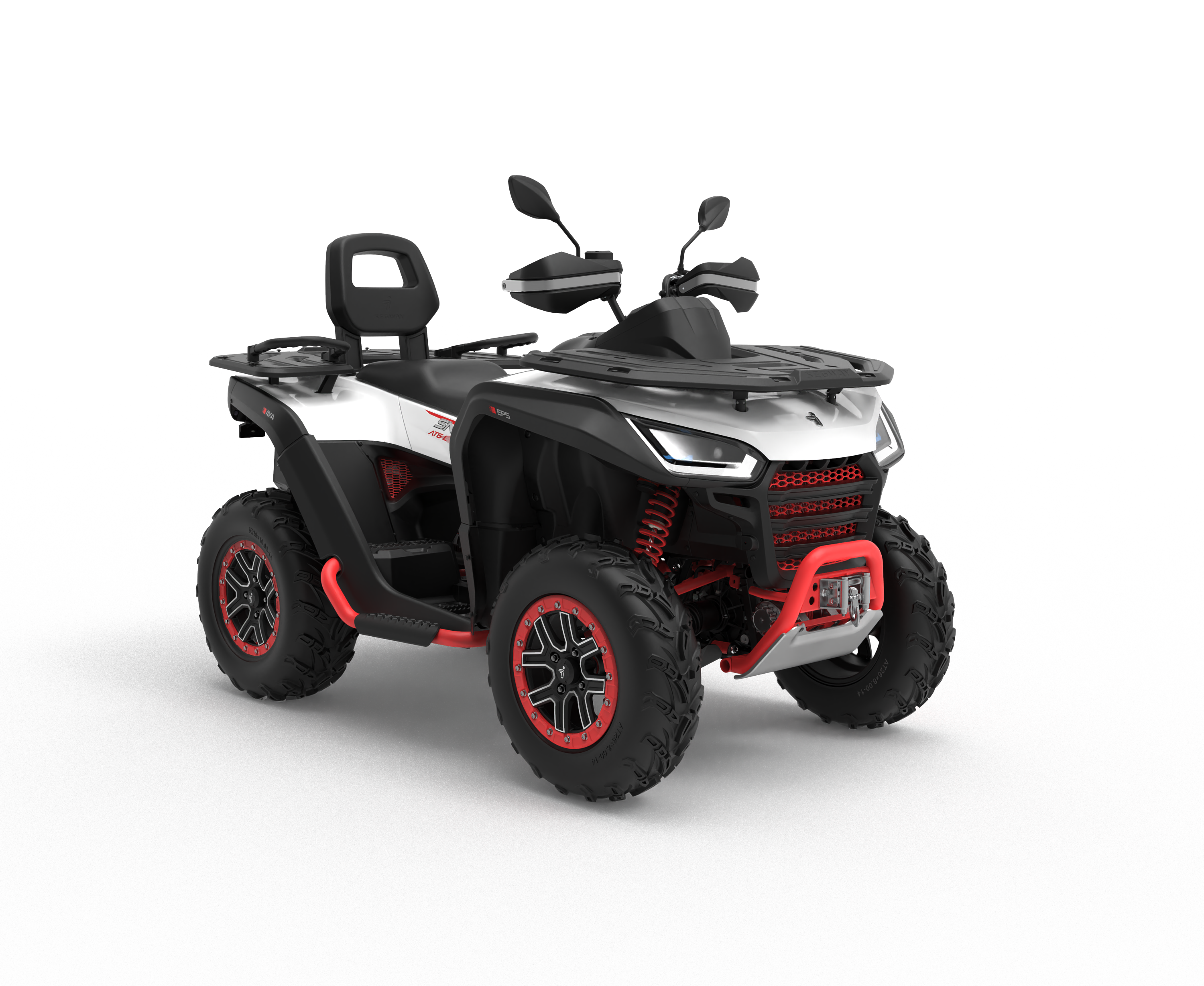 Segway Snarler AT6L DLX ABS 600cc ATV Tensive Red dreiviertel links — ATV Nation Brunner