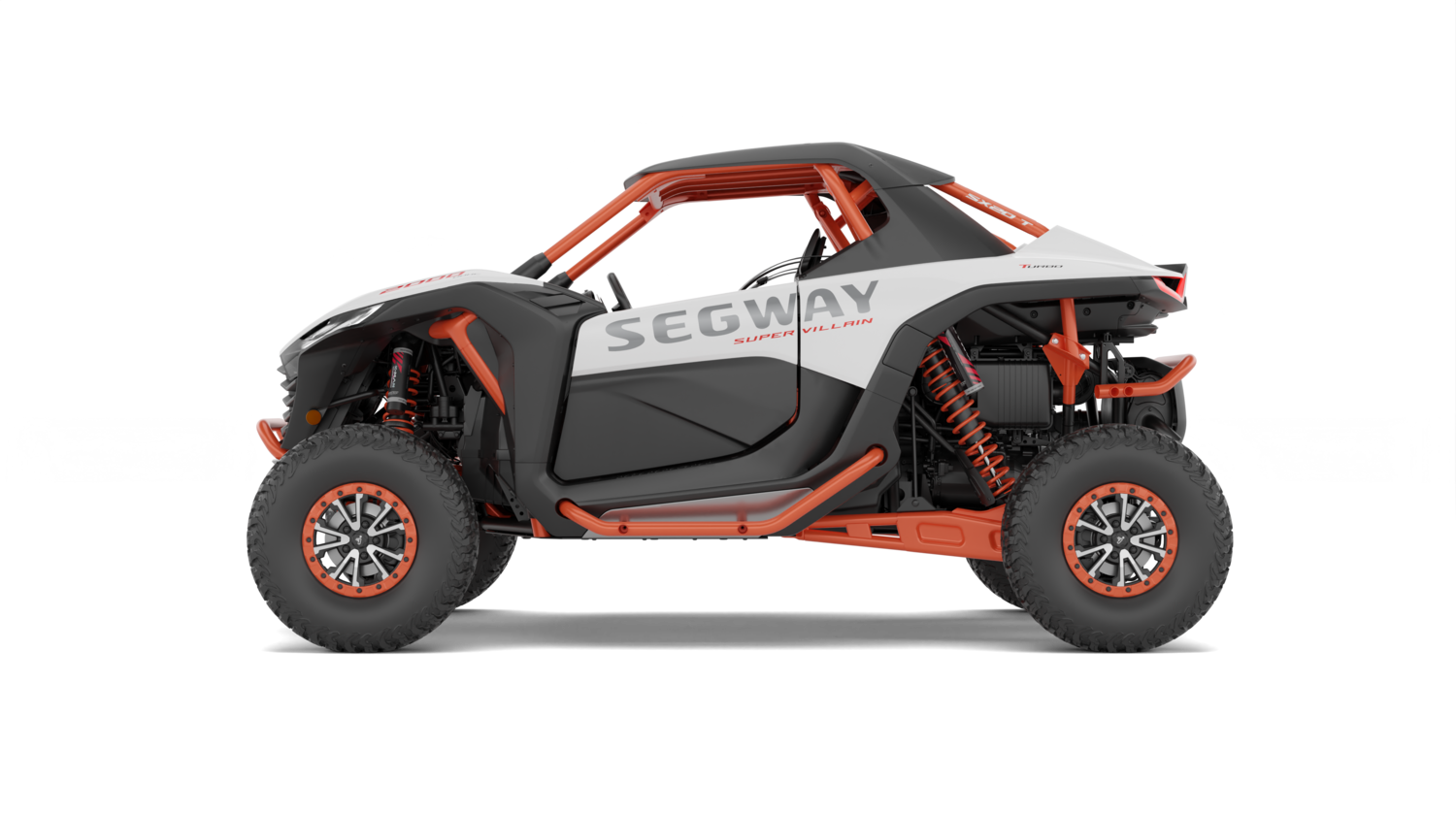 Segway Super Villain SX20T 2000cc Turbo Side-by-Side Schwarz Orange dreiviertel vorne — ATV Nation