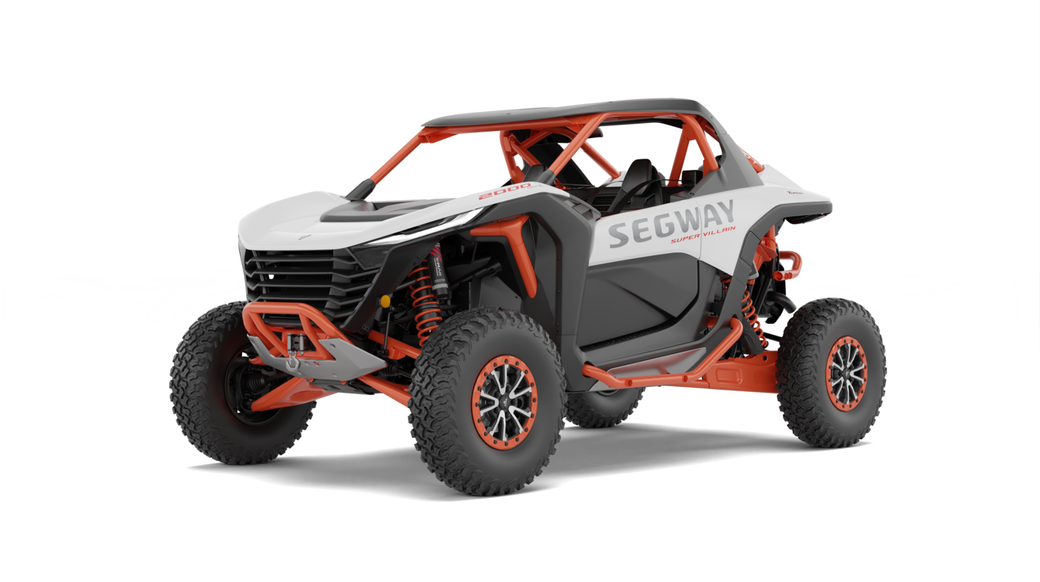 Segway Super Villain SX20T 2000cc Turbo Side-by-Side Silber Orange dreiviertel rechts — ATV Nation